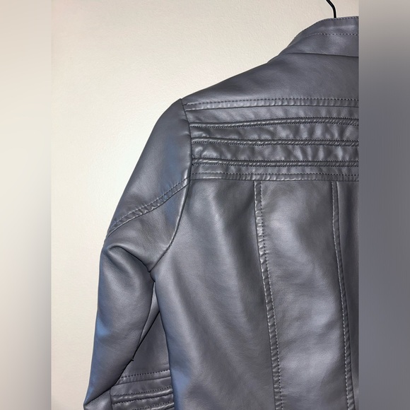 Xsmall grey leather jacket - Picture 5 of 6